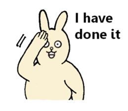 Insolent sticker of the fat rabbit sticker #7273846