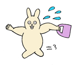 Insolent sticker of the fat rabbit sticker #7273849