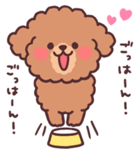 fluffy toy poodle 3set sticker #7274423