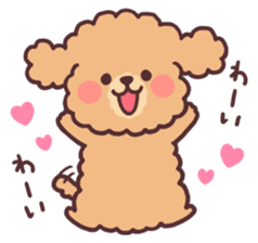 Fluffy Toy Poodle 3set By Natsumi Sticker Fluffy Toy Poodle 3set By Natsumi Sticker