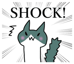 Powerful manga cat sticker #7274584