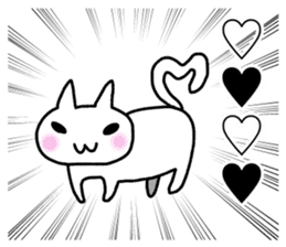 Powerful manga cat sticker #7274587