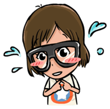 Glasses girl [by Shin] sticker #7274865