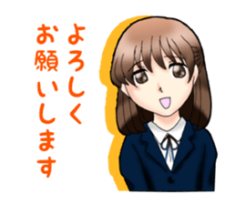 Relatively Polite HIGH SCHOOL GIRL sticker #7275504