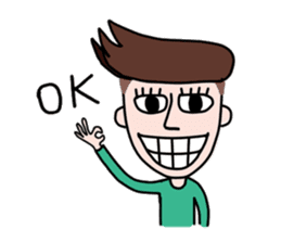 Somtuk : Smiling Boy. sticker #7276261