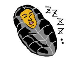 Reticent man wearing camouflage clothing sticker #7276370