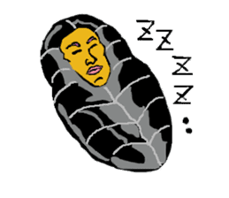 Reticent man wearing camouflage clothing sticker #7276370