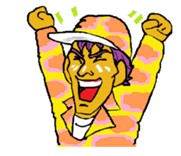 Reticent man wearing camouflage clothing sticker #7276371