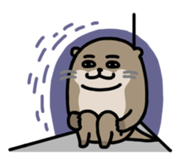 Cute otter sticker sticker #7277944