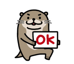 Cute otter sticker sticker #7277950