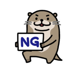Cute otter sticker sticker #7277951