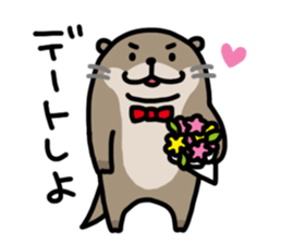 Cute otter sticker sticker #7277956