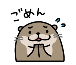Cute otter sticker sticker #7277971