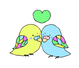 Daily life of parakeets sticker #7278072