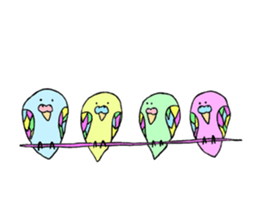 Daily life of parakeets sticker #7278073