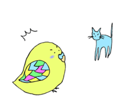 Daily life of parakeets sticker #7278091