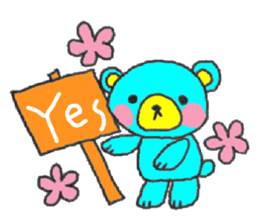 blue bear. sticker #7278201