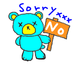 blue bear. sticker #7278202