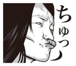 half-open eyes answer ver3 white sticker #7278294