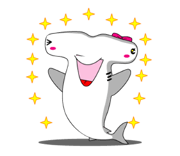 Qutie Hammerhead shark girl. sticker #7280262