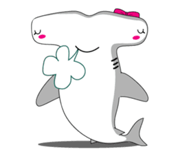 Qutie Hammerhead shark girl. sticker #7280285