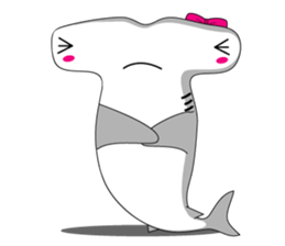 Qutie Hammerhead shark girl. sticker #7280289