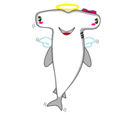 Qutie Hammerhead shark girl. sticker #7280290