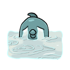 Dolphin&Bubble sticker #7282343