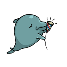 Dolphin&Bubble sticker #7282355