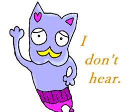 Animal of a yellow mustache sticker #7282458