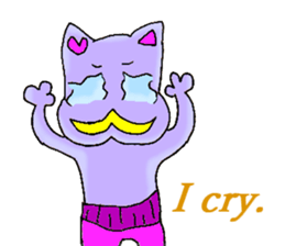 Animal of a yellow mustache sticker #7282469