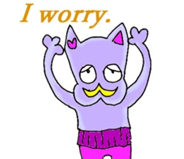 Animal of a yellow mustache sticker #7282471