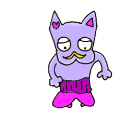 Animal of a yellow mustache sticker #7282473