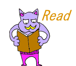 Animal of a yellow mustache sticker #7282475