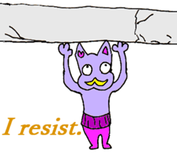 Animal of a yellow mustache sticker #7282485