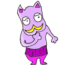 Animal of a yellow mustache sticker #7282489