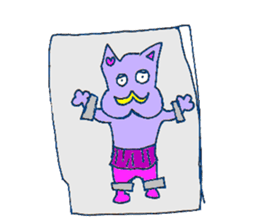 Animal of a yellow mustache sticker #7282493