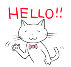 A snow white pretty kitten sticker sticker #7282656