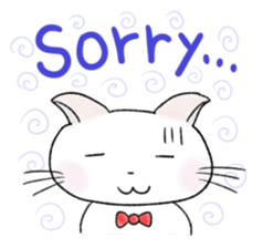 A snow white pretty kitten sticker sticker #7282658