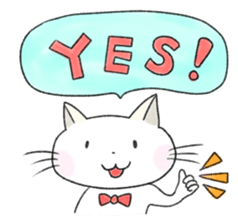 A snow white pretty kitten sticker sticker #7282661