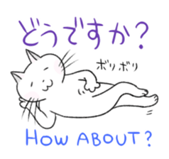 A snow white pretty kitten sticker sticker #7282664