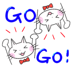 A snow white pretty kitten sticker sticker #7282669