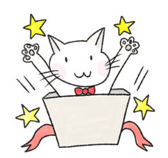 A snow white pretty kitten sticker sticker #7282674