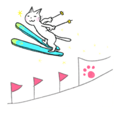 A snow white pretty kitten sticker sticker #7282677