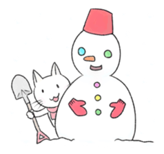 A snow white pretty kitten sticker sticker #7282679