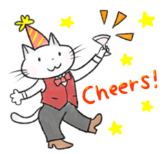 A snow white pretty kitten sticker sticker #7282680