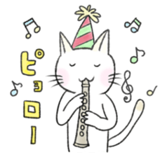 A snow white pretty kitten sticker sticker #7282682