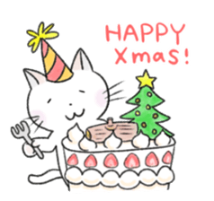 A snow white pretty kitten sticker sticker #7282691