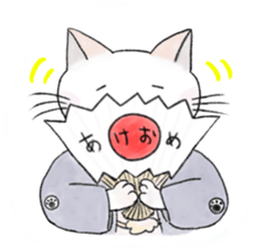 A snow white pretty kitten sticker sticker #7282693