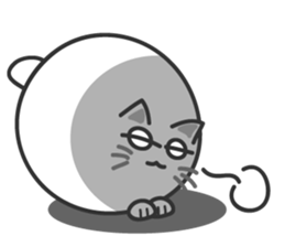 big ball cat sticker #7282742